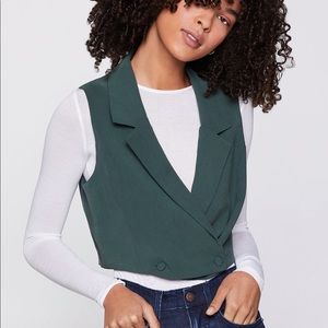 BCBG Generation Cropped Double Breasted Vest
